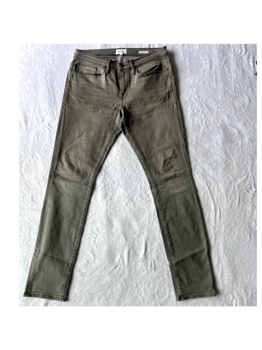FRAME L’Homme Skinny Jeans Washed Gray Denim 32